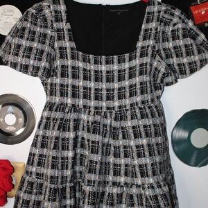 90s inspired Plaid babydoll dress